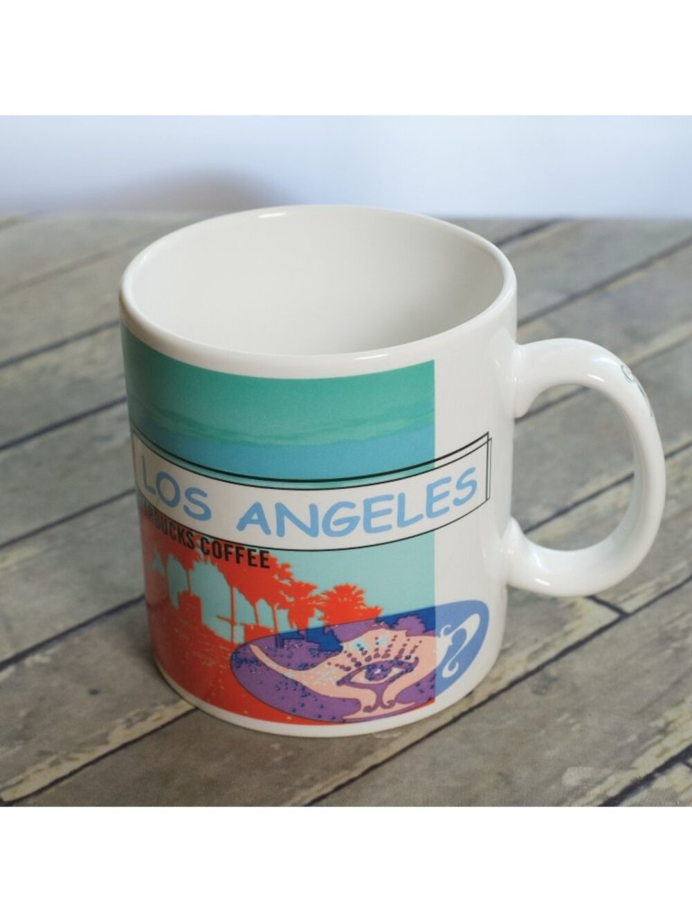 STARBUCKS Los Angeles Randy's Donuts Coffee Mug City Scape Series 1999